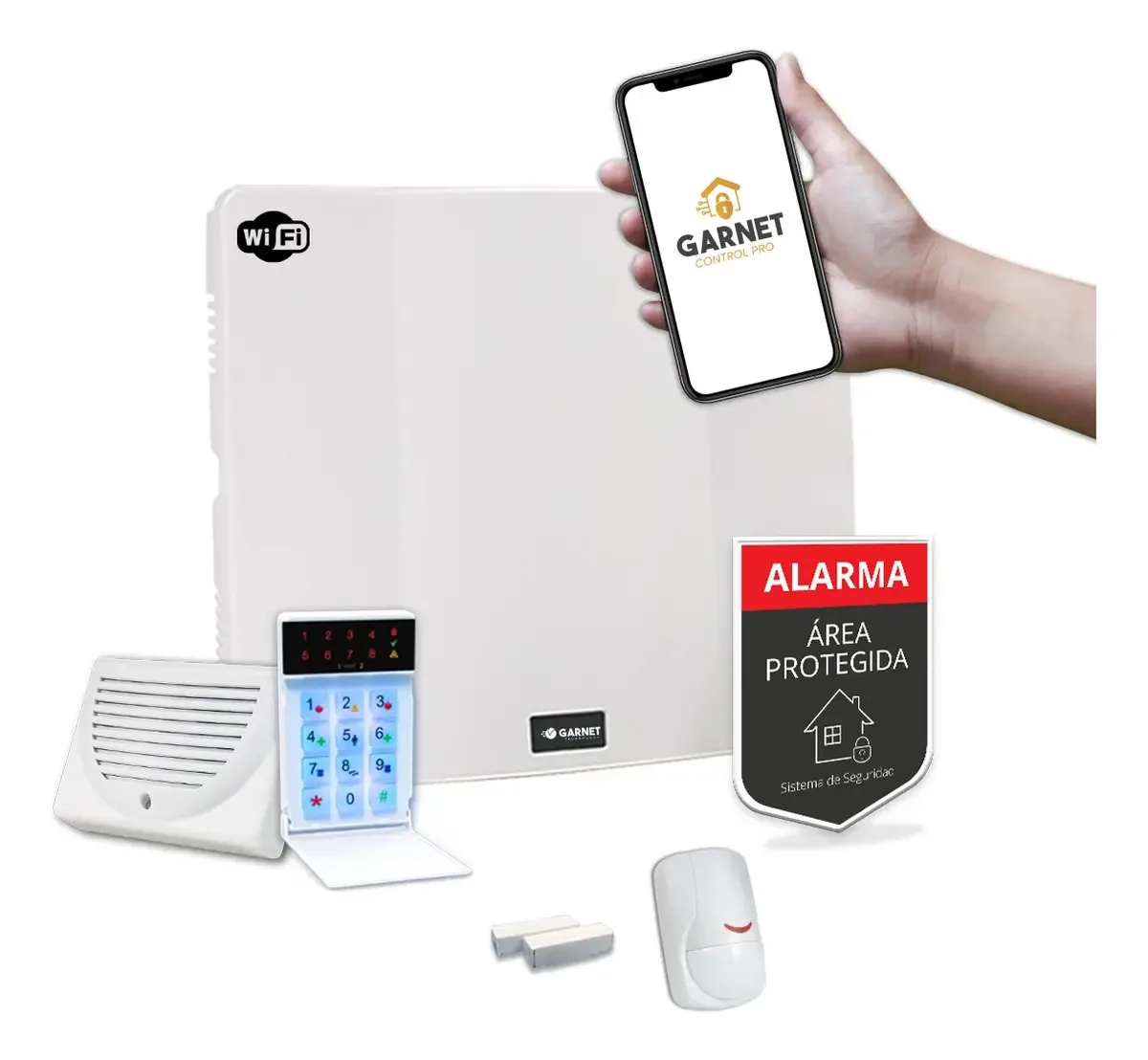 Alarme doméstico Kit de sensor de movimento WiFi Internet Sirenes