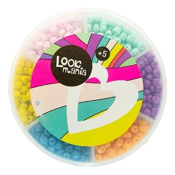 Bijuteria Look Mania Mostacillas Small Round Box 6 Div