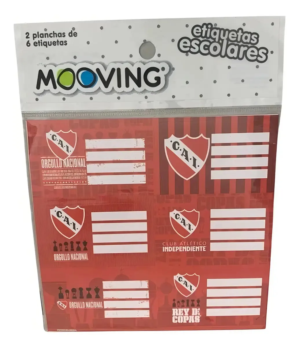 Etiquetas autoadesivas independentes da Cai Mooving School