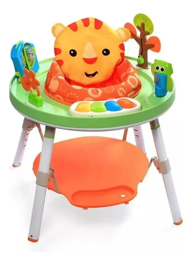 Felcraft Jumping Activity Centre Mesa Didática Assento Giratório Cor Laranja