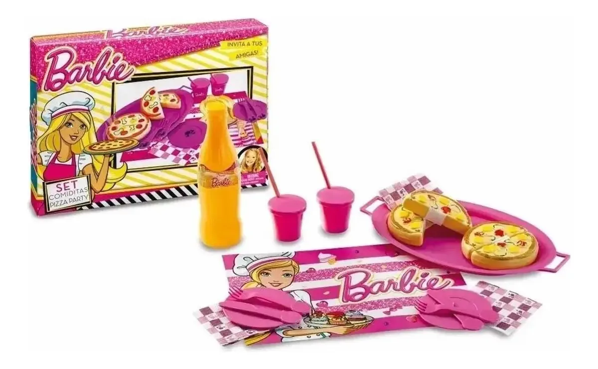 Conjunto de pizzas Barbie Pink Chef
