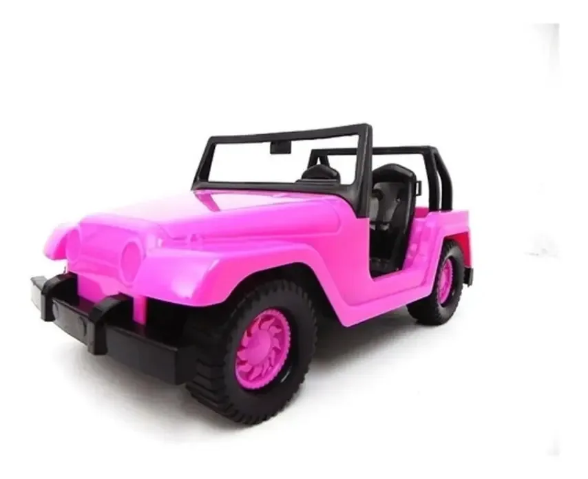 Brinquedo de veículo Jeep In Network, ideal para bonecas, cor rosa