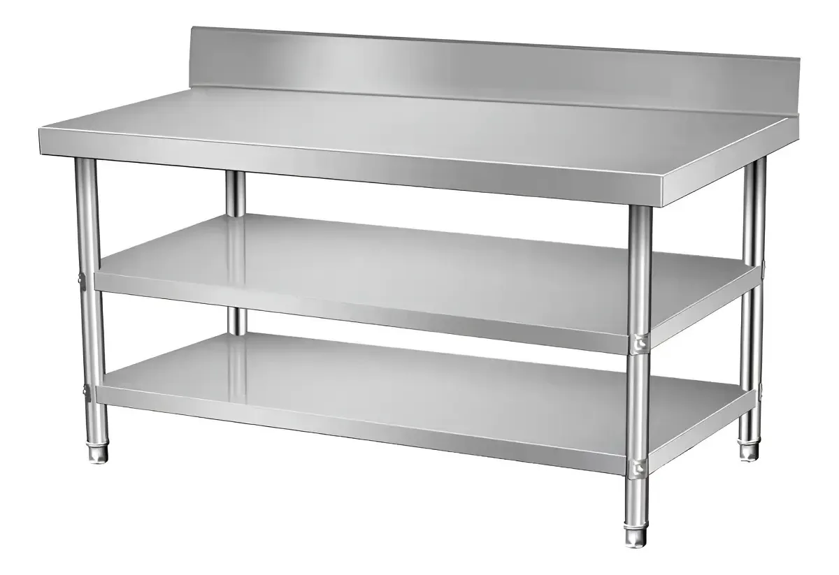Mesa gastronômica de aço inoxidável com soquete Cadeira 1800x600x800