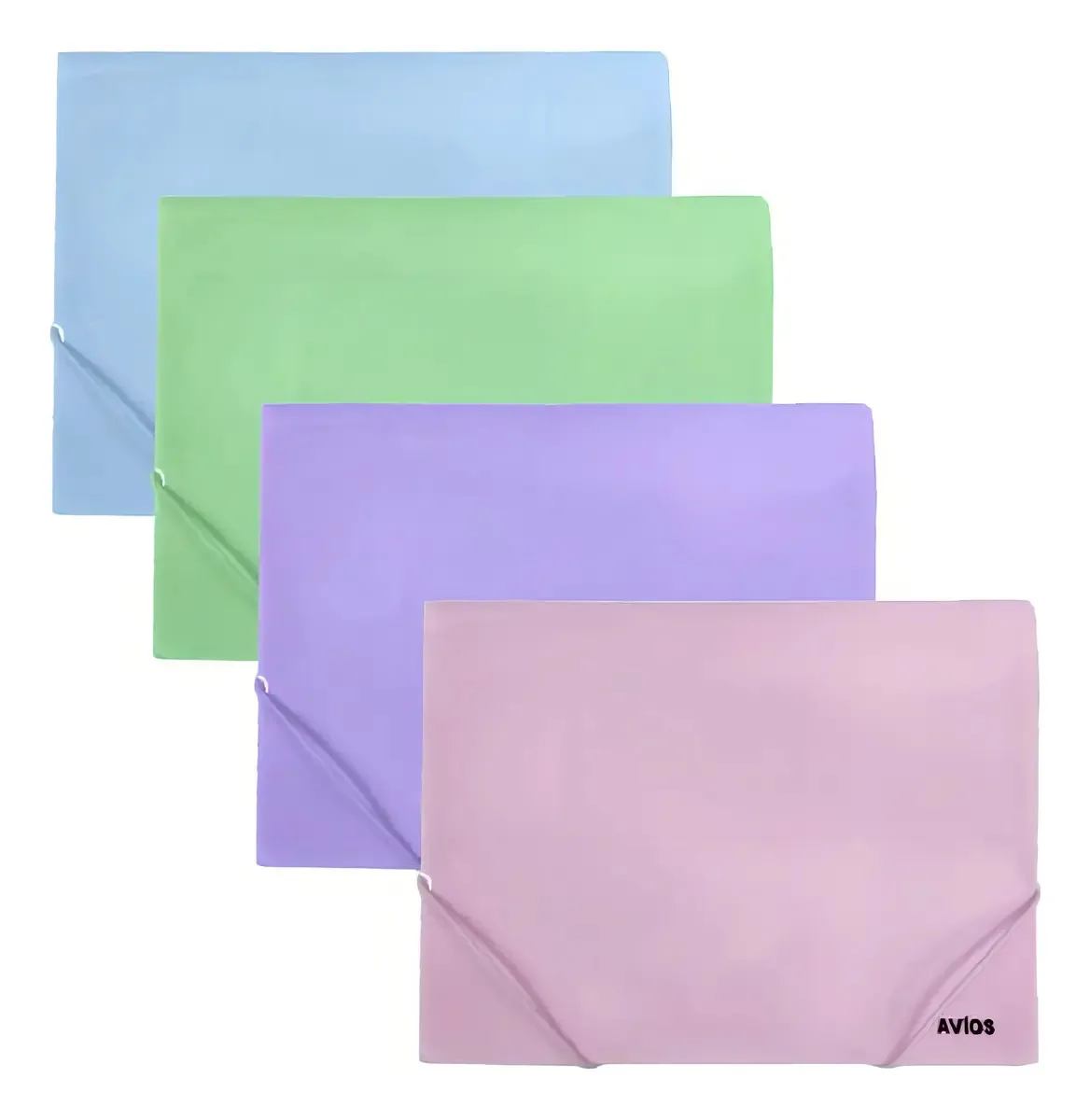 A5 Folder 3, aba com elástico lilás