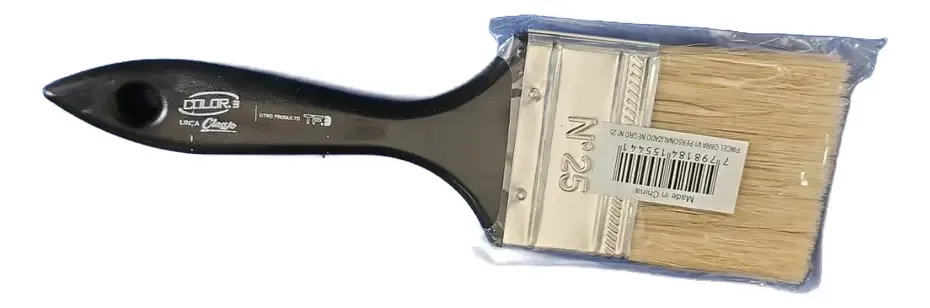 Escova profissional de cerdas 100% brancas nº 25, 6 cm x unidade de cerdas brancas