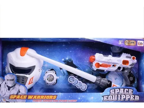 Conjunto de máscaras Sword Gun com luz e som, cor cinza