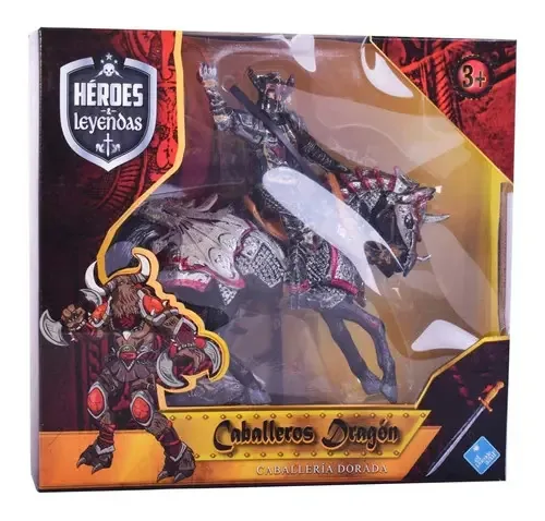 Bonecas, figuras, cavaleiros, dragões, 10 cm, o duende azul