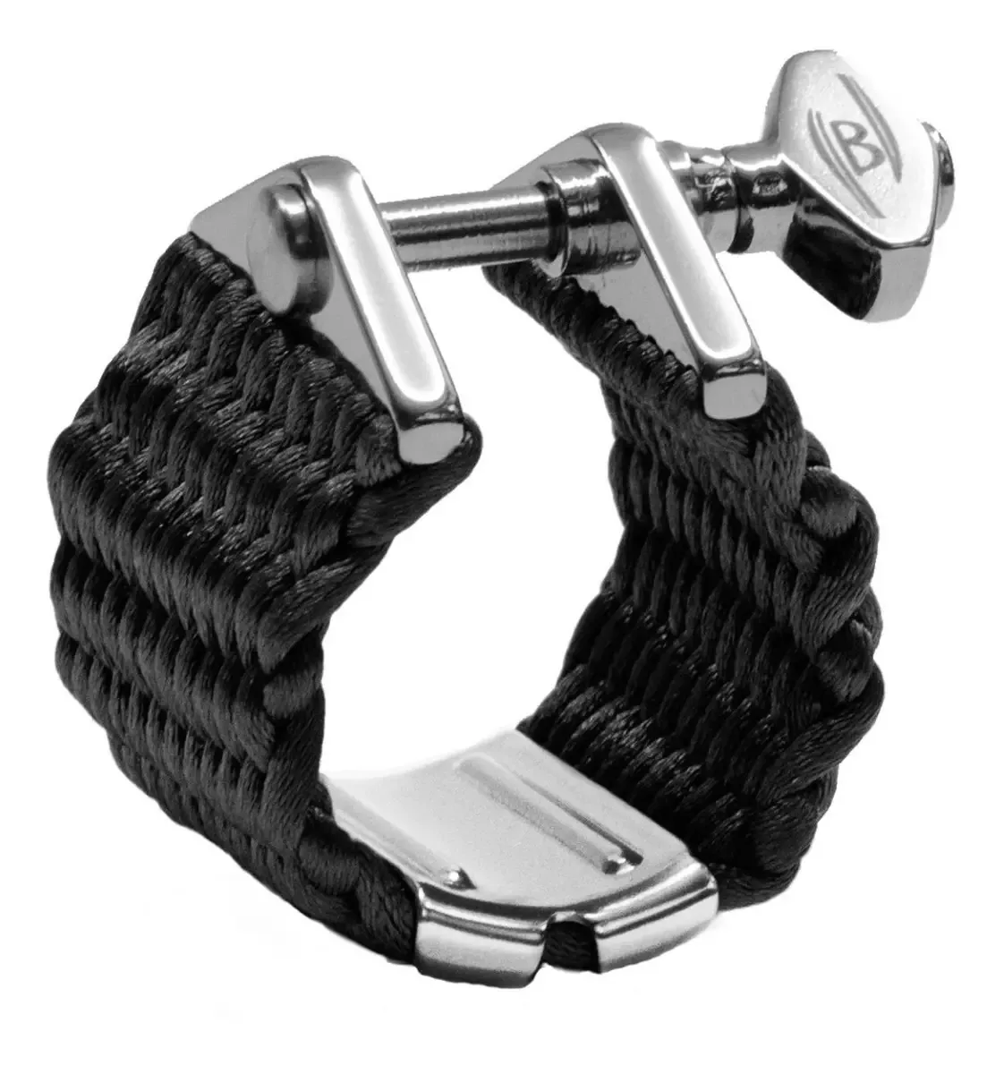 Braçadeira de corda de bambu Nova para saxofone alto, cor preta