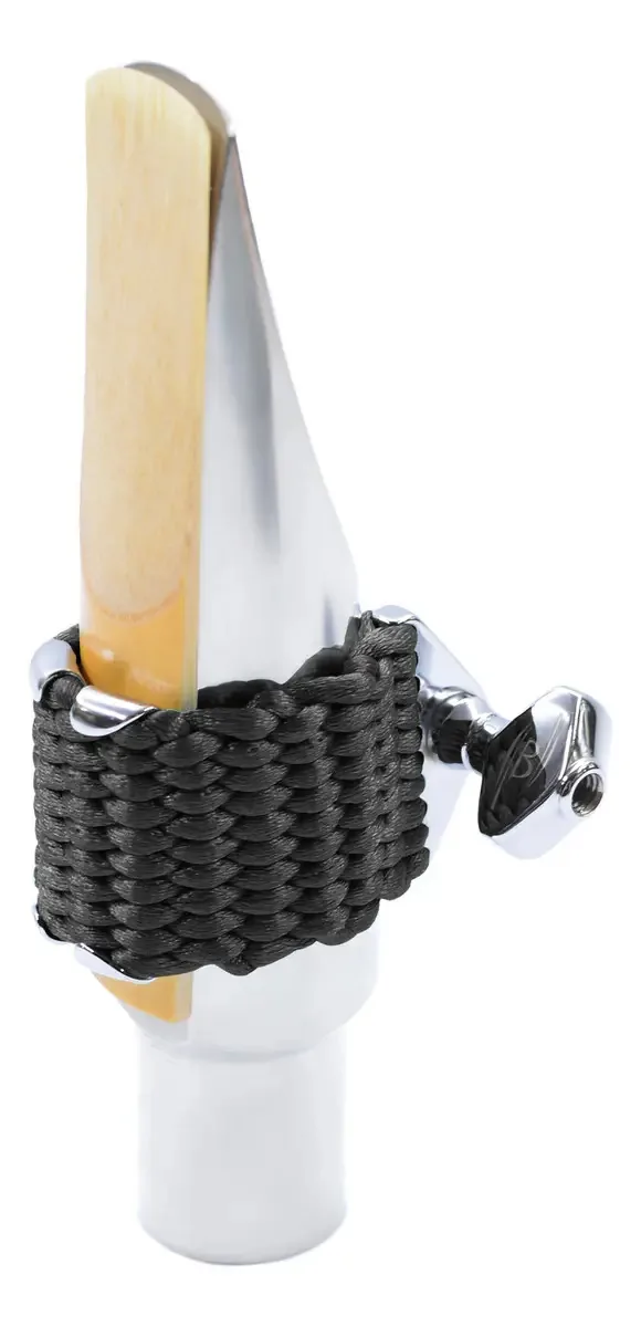 Braçadeira de bambu Nova Slim para bocal de metal Saxo, cor preta