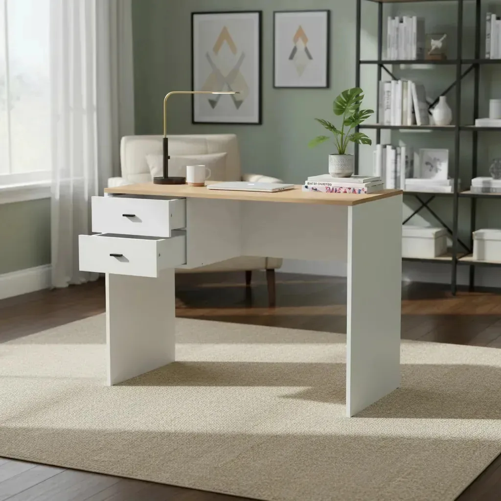 Mesa de trabalho, mesa de trabalho, suporte para escritório doméstico, 100x77cm