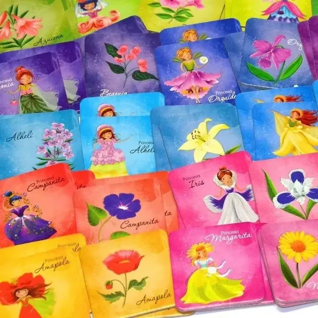 Jogo de memória didática infantil I Never Forget Flowers and Princesses