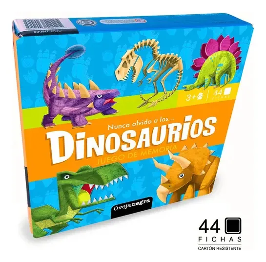 Jogo de memória didática infantil I Never Forget Dinosaurs
