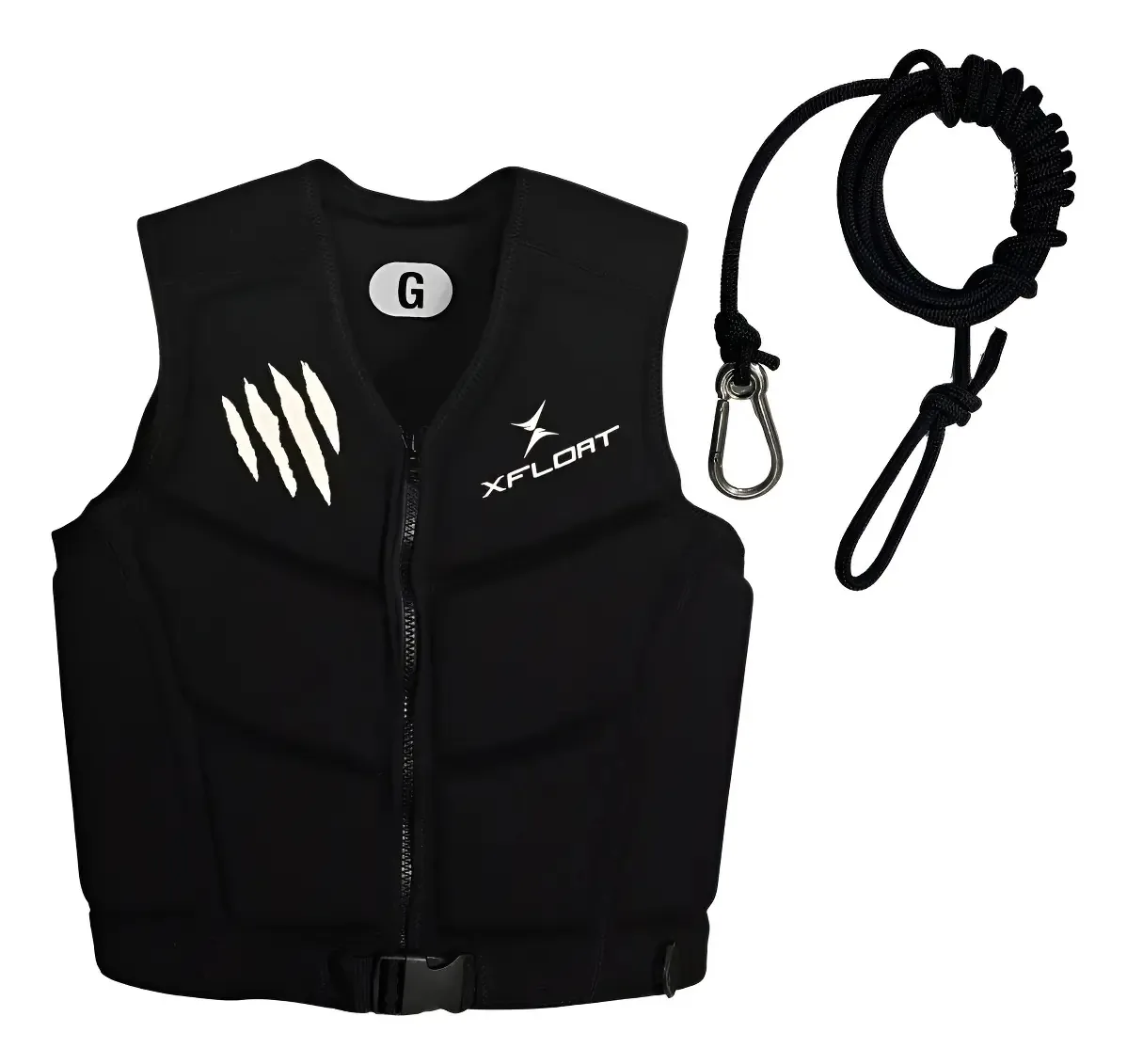 Colete Salva Vidas Homologado Enzo 2.0 Preto + Kit G1