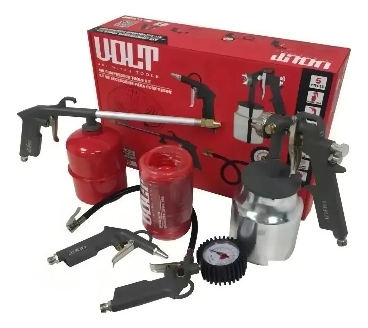 Kit de 5 acessórios para compressor Volt