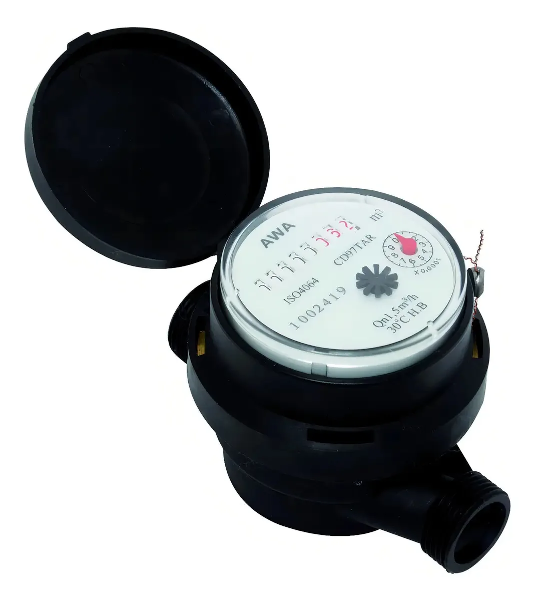 Medidor de água doméstico/medidor de vazão Qm.3m3/h QN.1.5m3/h