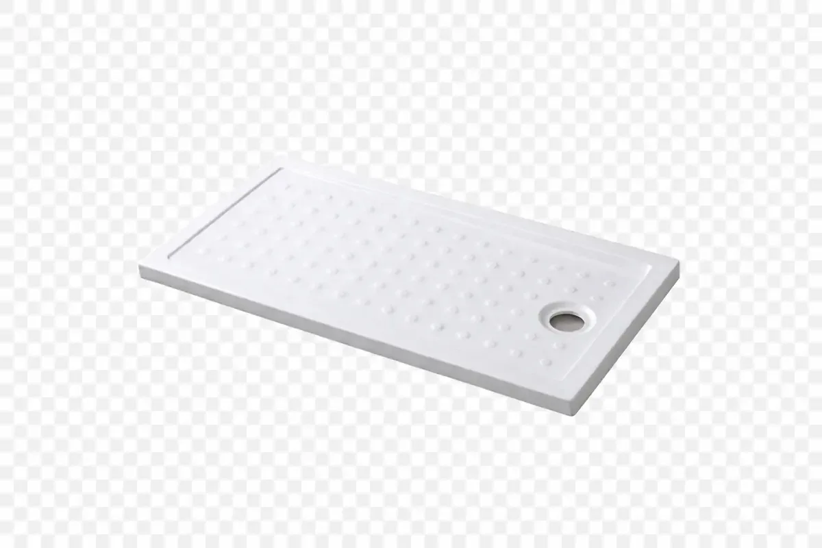 Receptáculo de chuveiro de acrílico reforçado de cor branca Waterplast com banheira de chuveiro antiderrapante Mentay Line 120x70x5