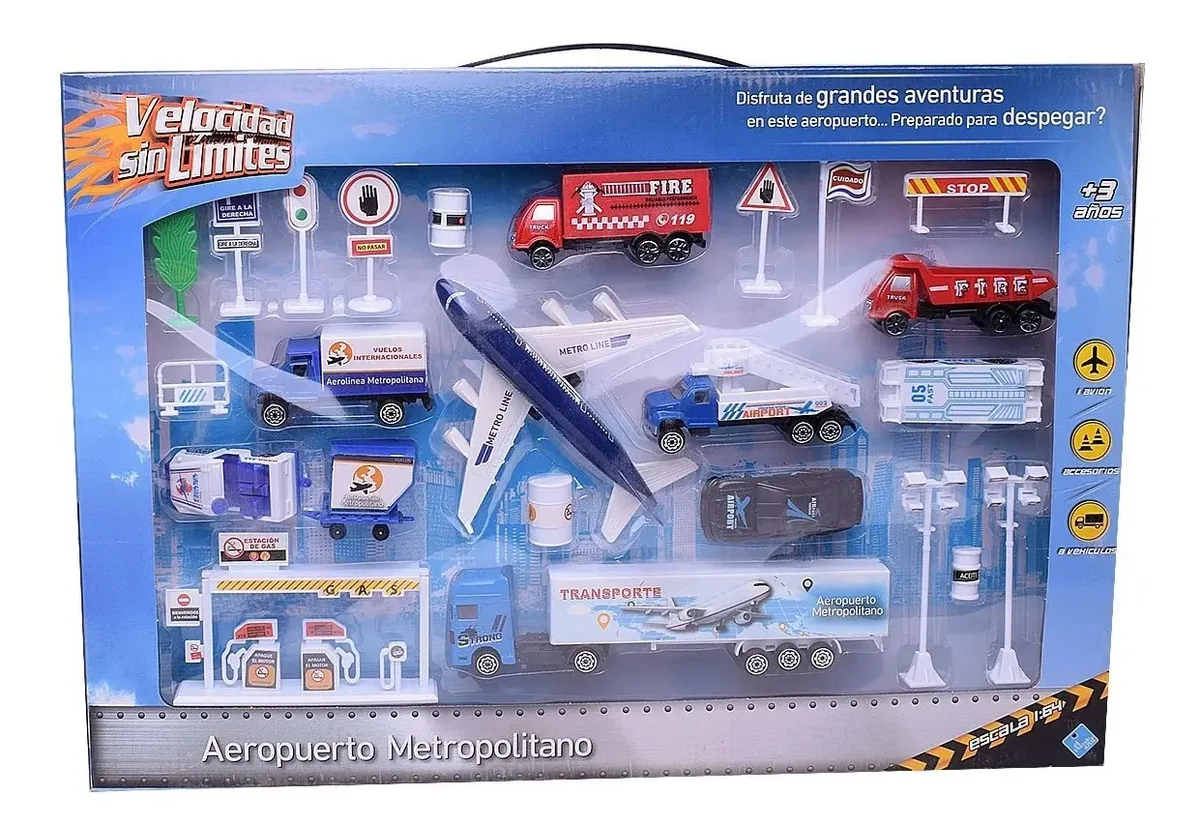 Aviões, carros e veículos Aeroporto Metropolitano 1:64