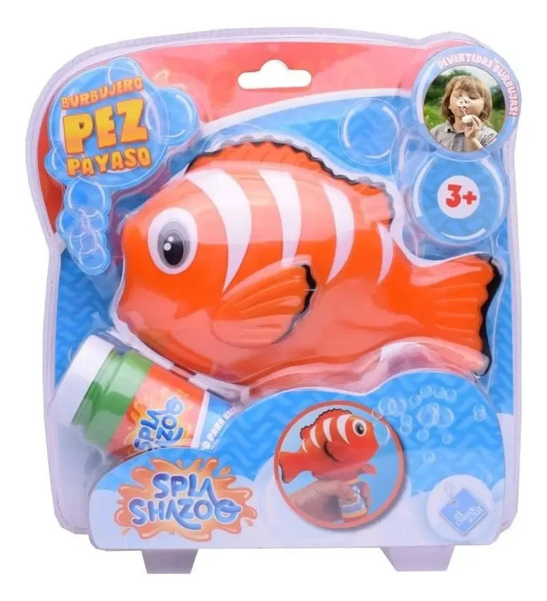 Splashazoo Big Bubble Clownfish lança bolhas