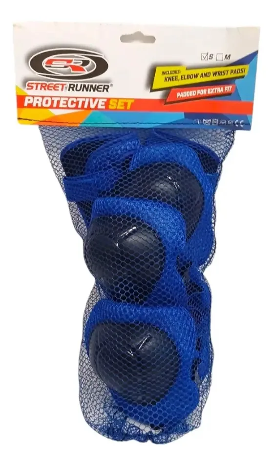 Conjunto de proteção infantil, cotoveleiras e joelheiras com pulseiras