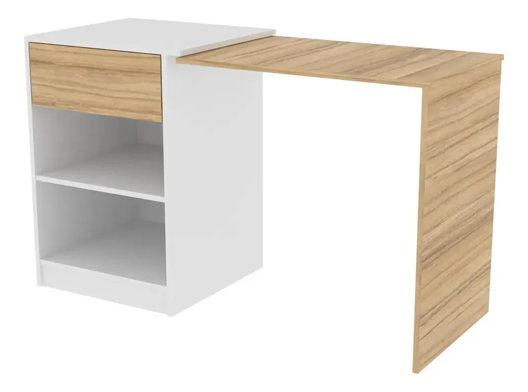 Mesa de mesa dobrável para PC Notebook Fiplasto Es1007 cor coco e branco