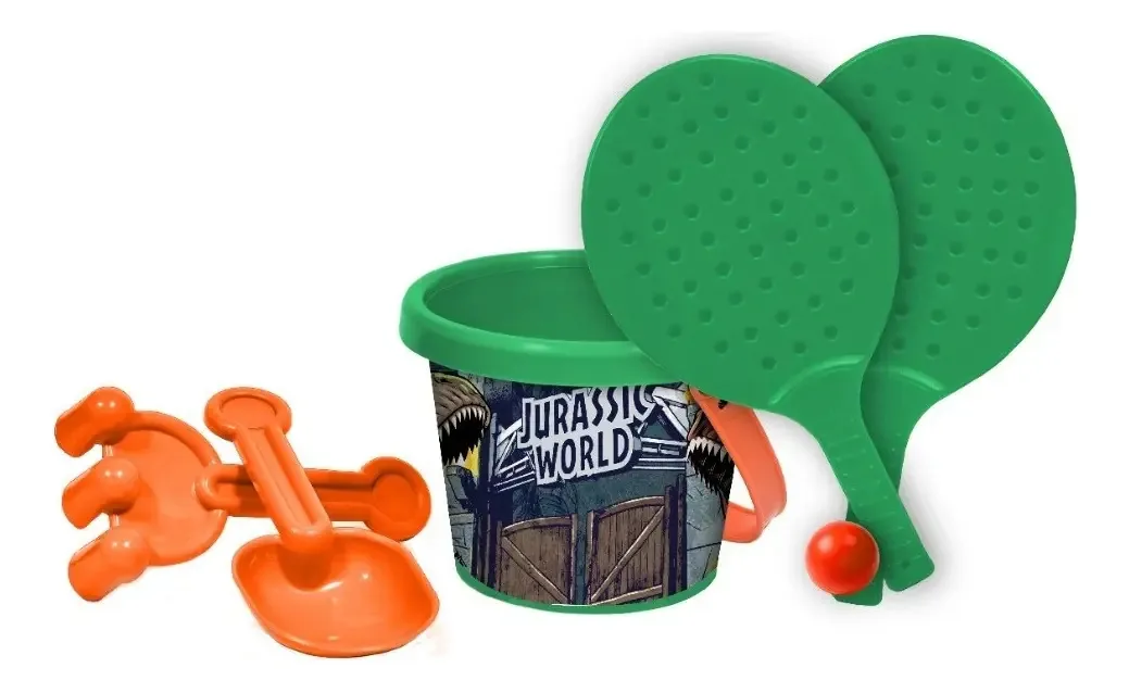 Conjunto de praia Jurassic World Bucket Shovel Rake Paddles