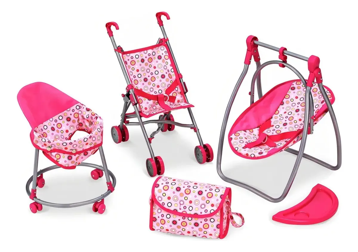 Kit de bonecas Dreams Anny com 4 acessórios Walker Car Swing
