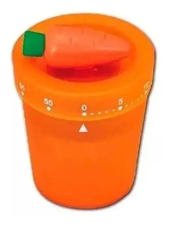 Cronômetro de cozinha Luft Germany versus gastronomia mecânica, cores laranja