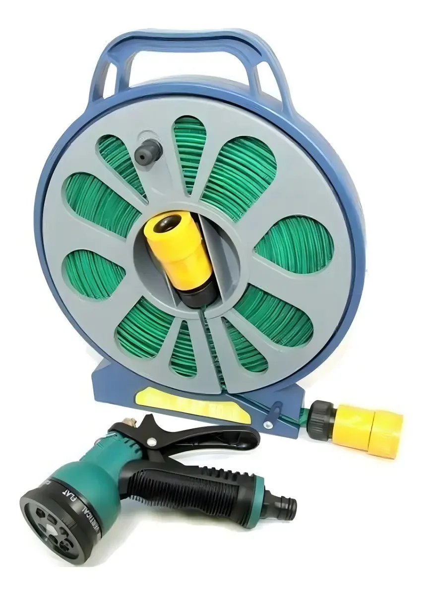 Mangueira de pulverização multifuncional Reel Rolls 15mts verde escuro