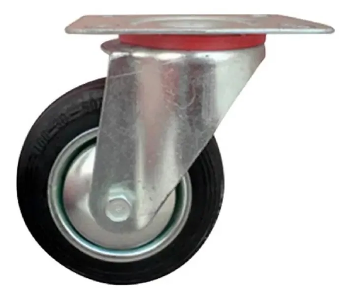 Roda para carrinhos e móveis Kushiro RCBG4003 cor preta de 5" de diâmetro