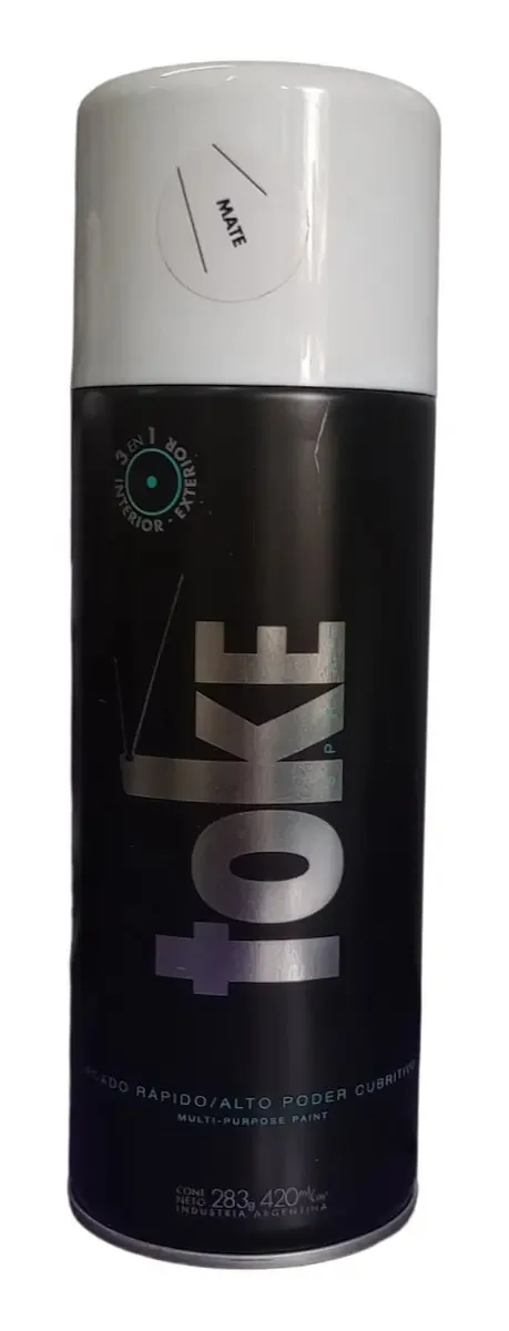 Tinta spray em aerossol Toke 3 em 1 INT/Ext X 420 ml em cores brancas foscas