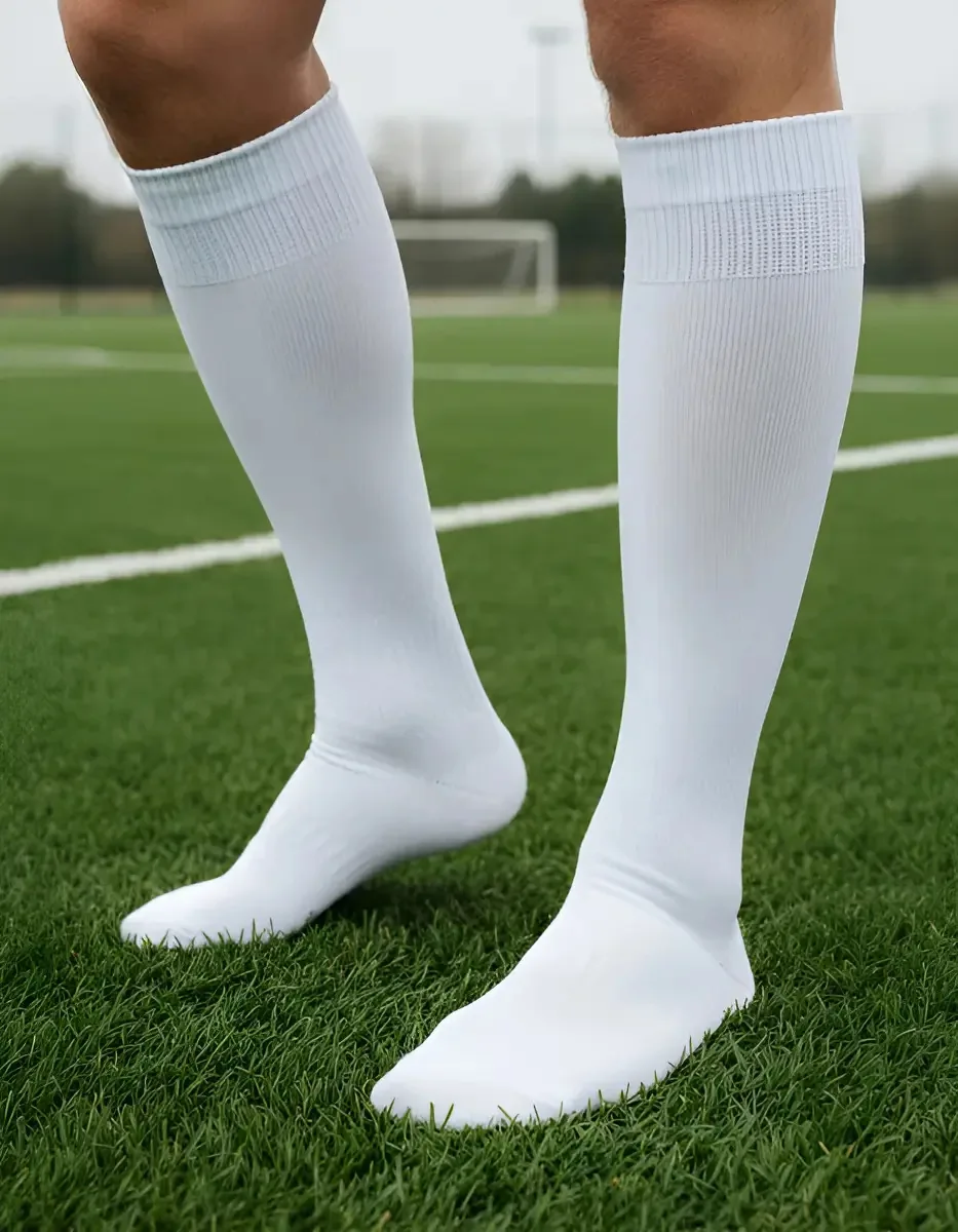Meias de treino de hóquei de futebol High Cane brancas/tamanho 6