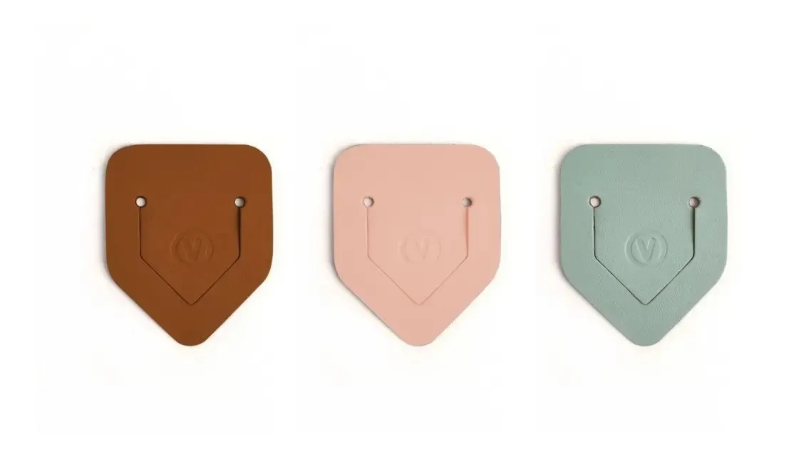 Conjunto de marcadores (x3) de 3 cores de couro reciclado multicolorido