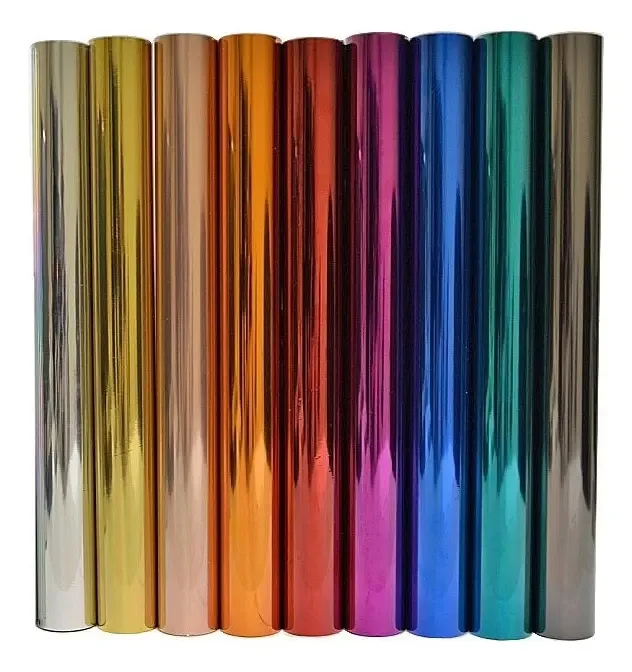 A transferência de arte em folha em rolo rende 25 folhas A4, 10 cores, cor azul