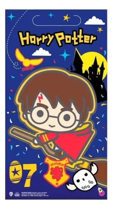 Bolsas de aniversário - Harry Potter - Pacote X 10
