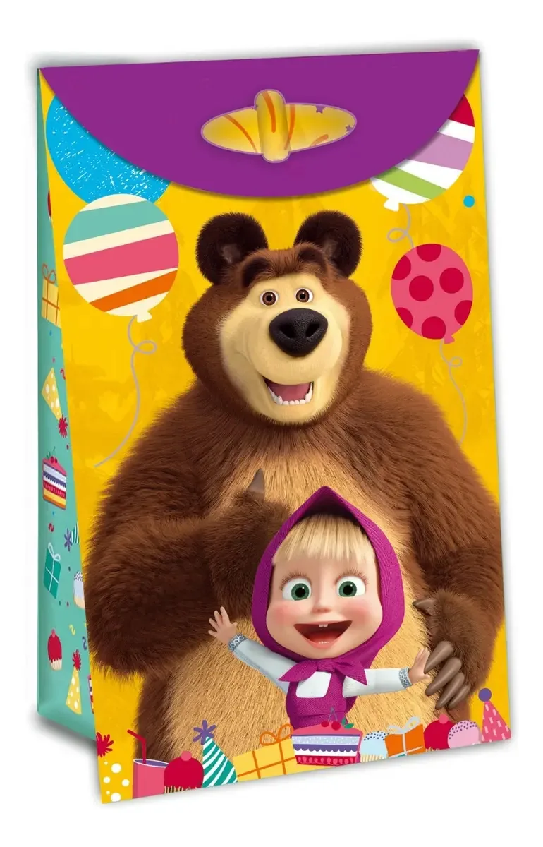 Bolsa surpresa de papel Disney Masha e o Urso