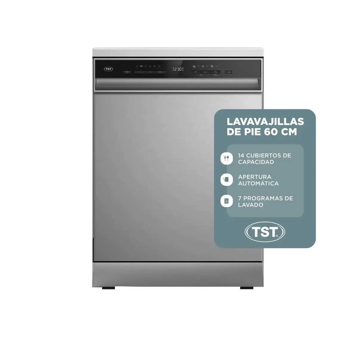 Máquina de lavar louça vertical | Tst | 60 cm | 7 programas de lavagem automática | 3 bandejas
