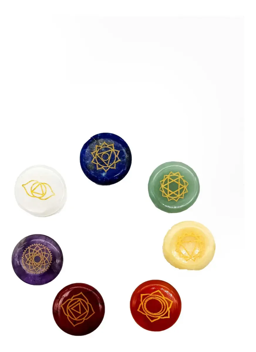 Conjunto de pedras naturais de 7 chakras para Reiki 7 chakras