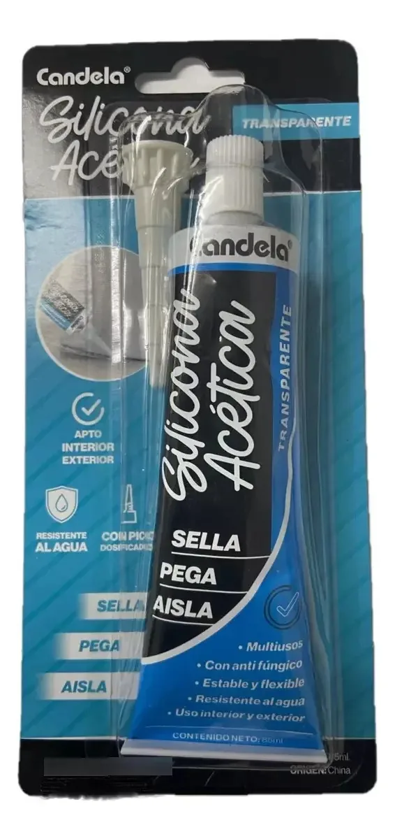 Selante acético Candela Clear Pomo 85ml
