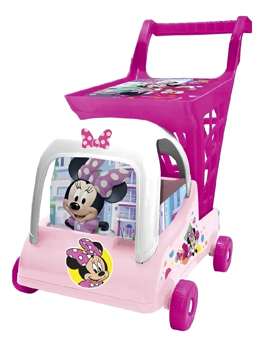 Carrinho de compras e passeio de bonecas Ok Baby Cutie Life Color Minnie