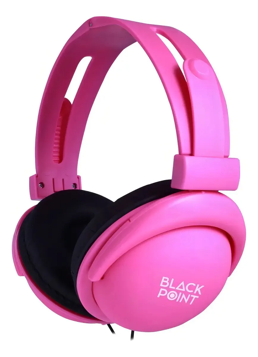 Fones de ouvido viva-voz rosa ajustáveis Black Point H30