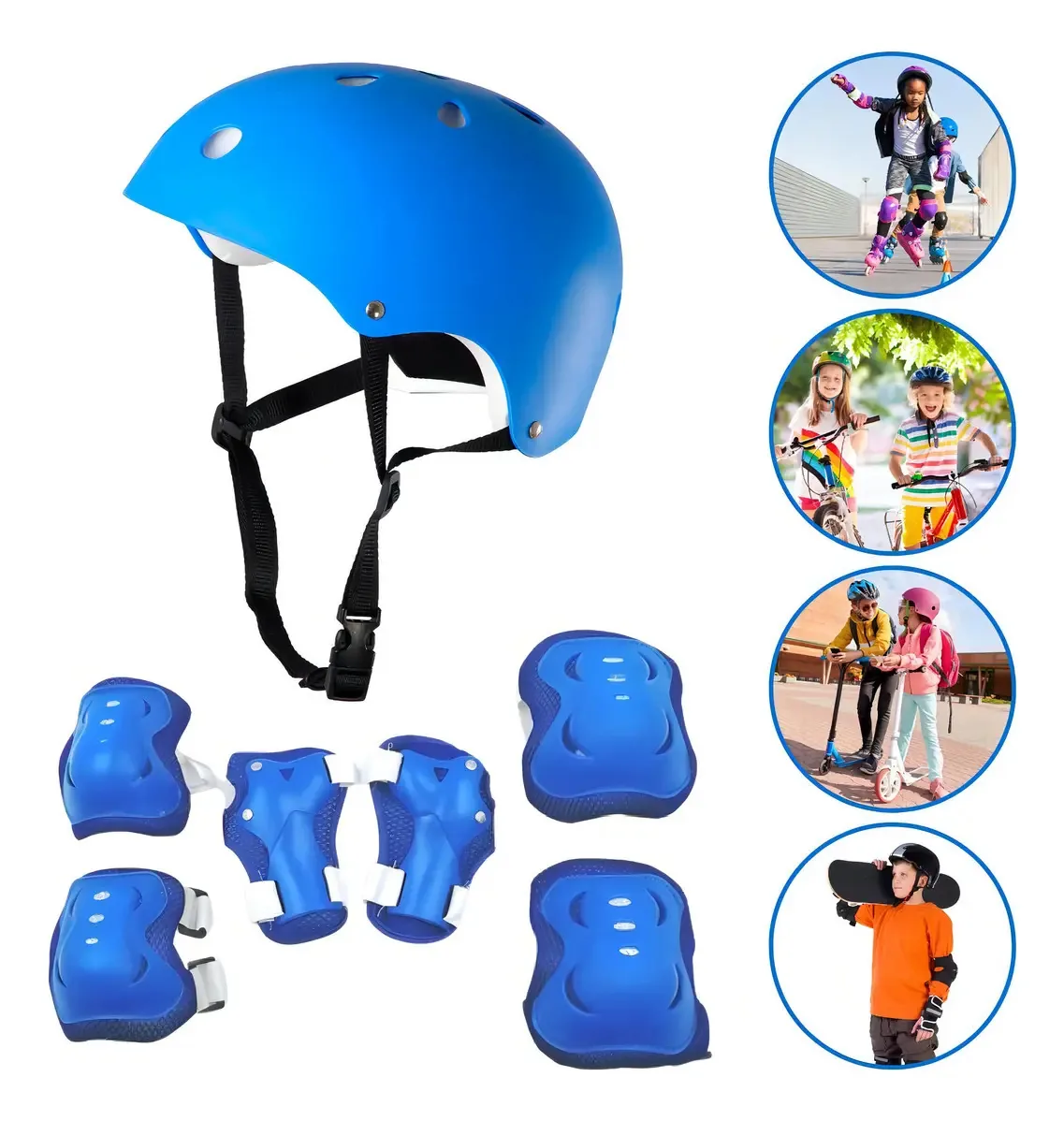 Kit Proteção Completo Infantil Arte De Rua Kids 3-13 Anos