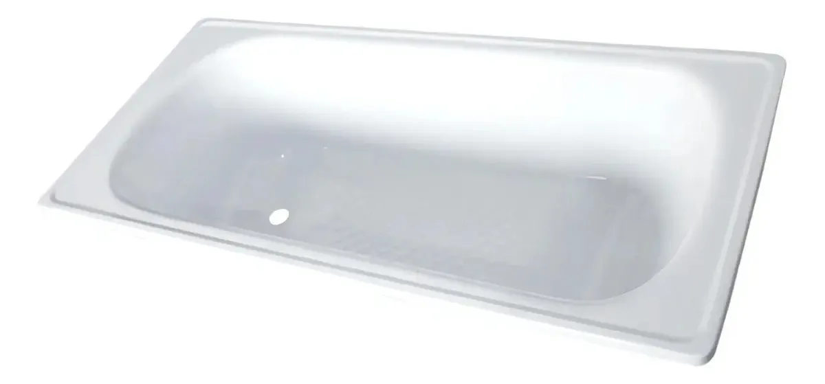 Banheira de aço vitrificado antiderrapante branca 150x70x36
