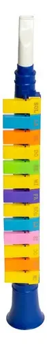 Flauta Melodica Parquer, 13 notas, teclas azuis, cores