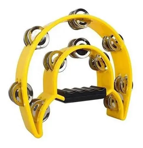 Pandeiro Yellow Crescent Double Rattle Parquer