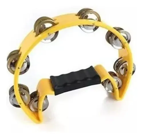 Tamborim Medialuna Parquer Simple 16 Rattles Yellow