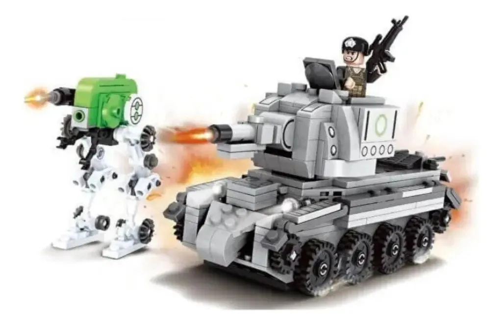 Blocos Militar 316 Peças Tanque Para Montar