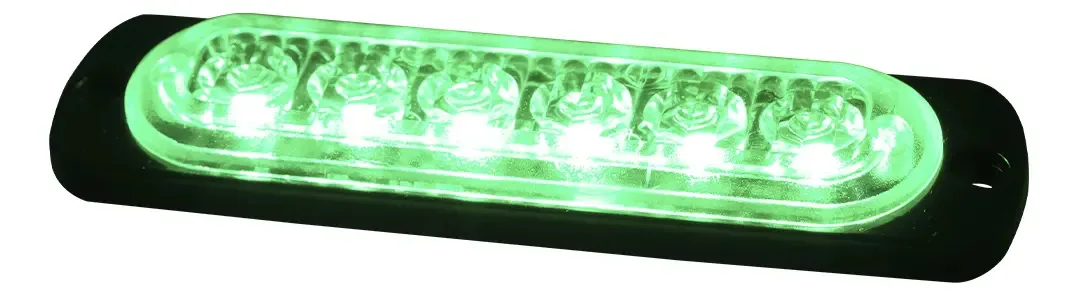 Baliza 6 Led Verde 12v 24v Efeitos Chip Samsung