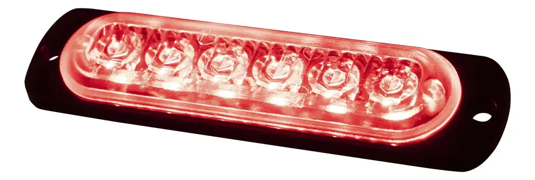 Baliza 6 Led Vermelha 12v 24v Efeitos Chip Samsung