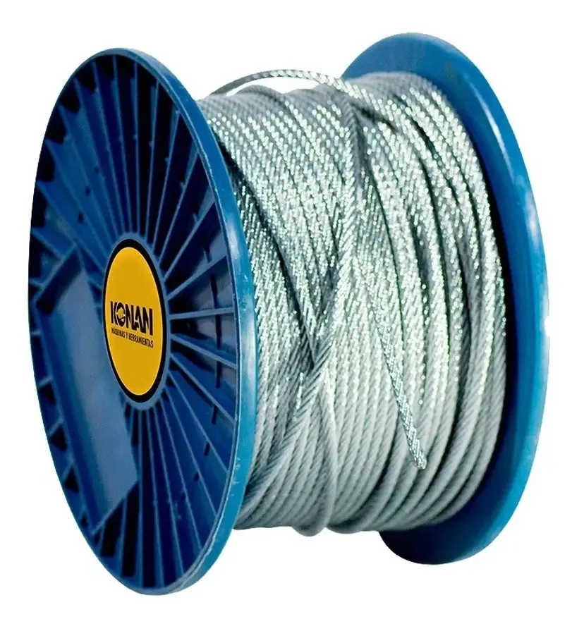 Cabo de aço Konan Ø 5 mm 6x7 x 100 Mts