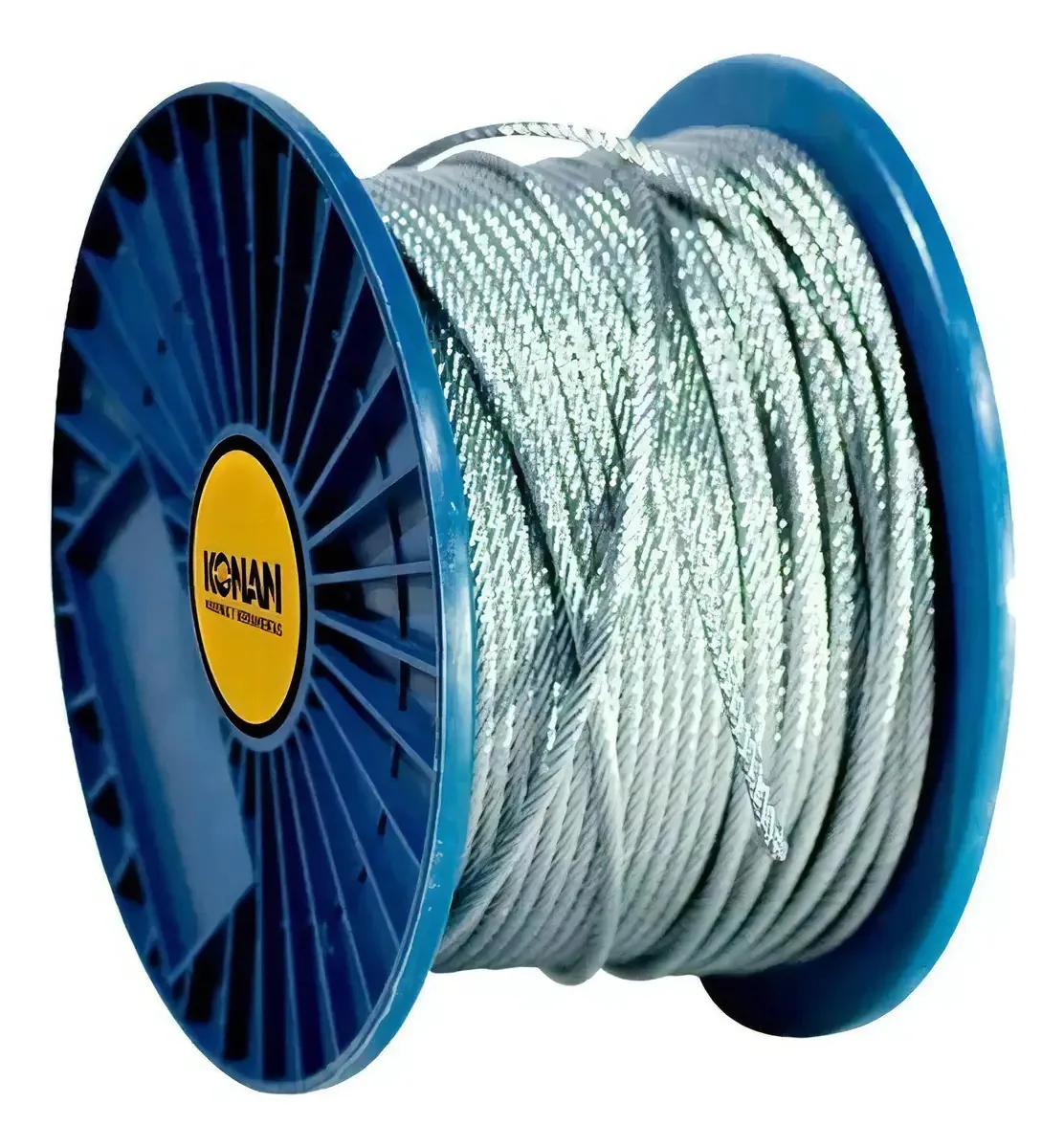 Cabo de aço galvanizado Konan 1x19 2,5 mm 200 Mts